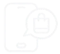 Best digital marketer in Malappuram managing social media marketing on mobile with online shopping and engagement icons