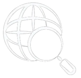 SEO and global research illustration: a magnifying glass icon on a globe, symbolizing a detailed market analysis by the best digital marketer in Malappuram